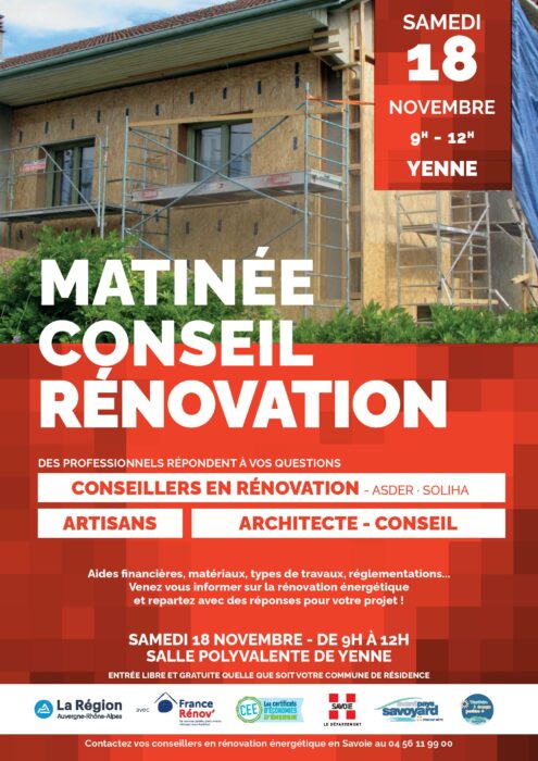 Matinée Conseil Rénovation le 18 novembre