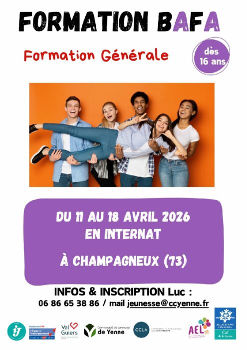 Service Jeunesse, pour<br>les plus de 16 ans : Proposition de Formation BAFA financé à 80%