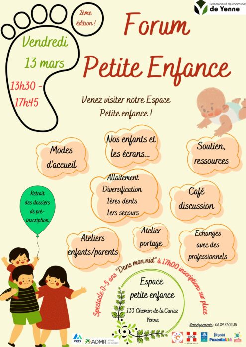 Crèche : retrait des dossiers de pré-inscription pour<br>septembre 2026 lors du Forum Petite Enfance<br>