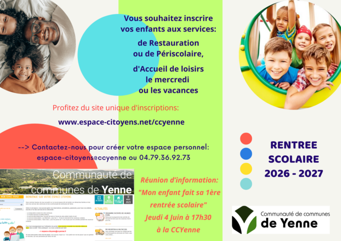 Inscription rentrée scolaire 2026-2027